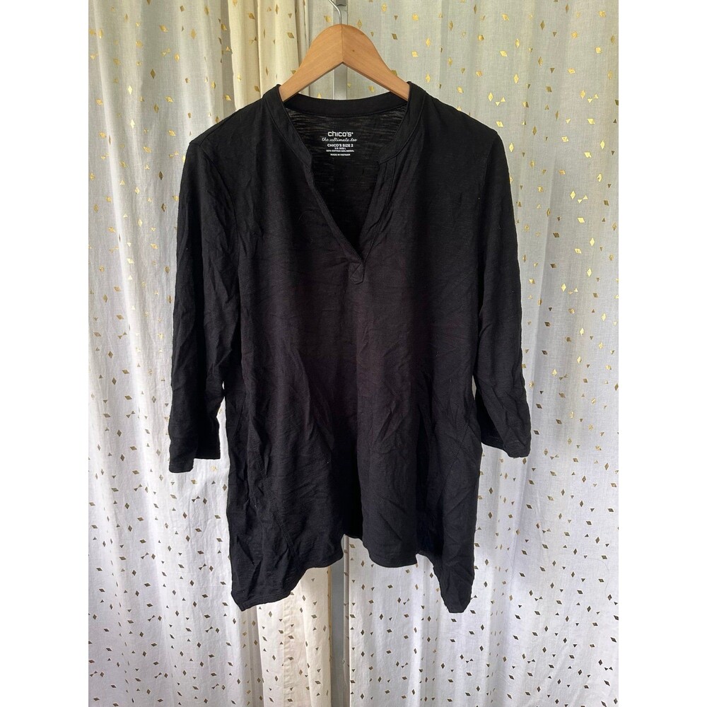 Chico's Ultimate Tee Essential Basic Pullover Spl… - image 2